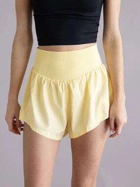 free people fp movement carpe diem run short in sunlit yellow